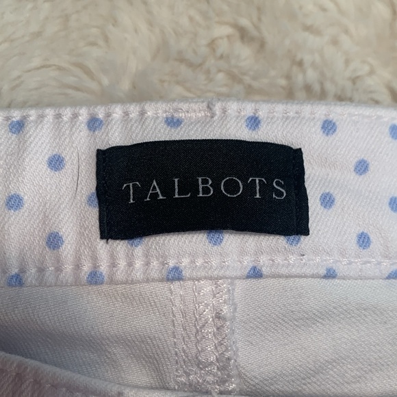 Talbots Pedal Pusher white denim 4 - Picture 5 of 7